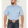 Rank 45 Men's Cantle Geo Print Short Sleeve Button-Down Western Shirt  Light Blue -Rank 45 shop 2000364526 450 P1