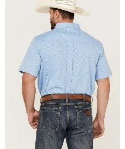 Rank 45 Men's Cantle Geo Print Short Sleeve Button-Down Western Shirt Light Blue 10 Rank 45 Men's Cantle Geo Print Short Sleeve Button-Down Western Shirt Light Blue -Rank 45 shop 2000364526 450 P4