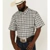 Rank 45 Men's Sponsor Plaid Short Sleeve Button-Down Western Shirt  -Rank 45 shop 2000364527 900 P1