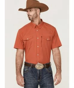 Rank 45 Men's 8 Seconds Short Sleeve Snap Western Tech Shirt  Medium Red -Rank 45 shop 2000364881 610 P1 1
