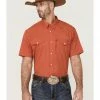 Rank 45 Men's 8 Seconds Short Sleeve Snap Western Tech Shirt  Medium Red -Rank 45 shop 2000364881 610 P1
