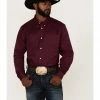 Rank 45 Men's Solid Purple Basic Twill Logo Long Sleeve Button-Down Western Shirt  -Rank 45 shop 2000364921 500 P1