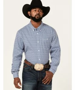 Rank 45 Men's Compete Geo Print Long Sleeve Button-Down Western Shirt  Multi -Rank 45 shop 2000364964 900 P1 1