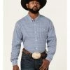 Rank 45 Men's Compete Geo Print Long Sleeve Button-Down Western Shirt  Multi