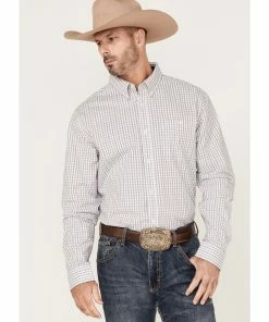 Rank 45 Men's Fishing Small Plaid Long Sleeve Button-Down Western Shirt White 11 Rank 45 Men's Fishing Small Plaid Long Sleeve Button-Down Western Shirt White -Rank 45 shop 2000364965 100 P1 1