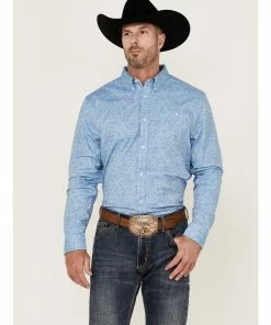 Rank 45 Men's Floater Paisley Print Long Sleeve Button-Down Western Shirt  Blue -Rank 45 shop 2000364968 400 P1 1