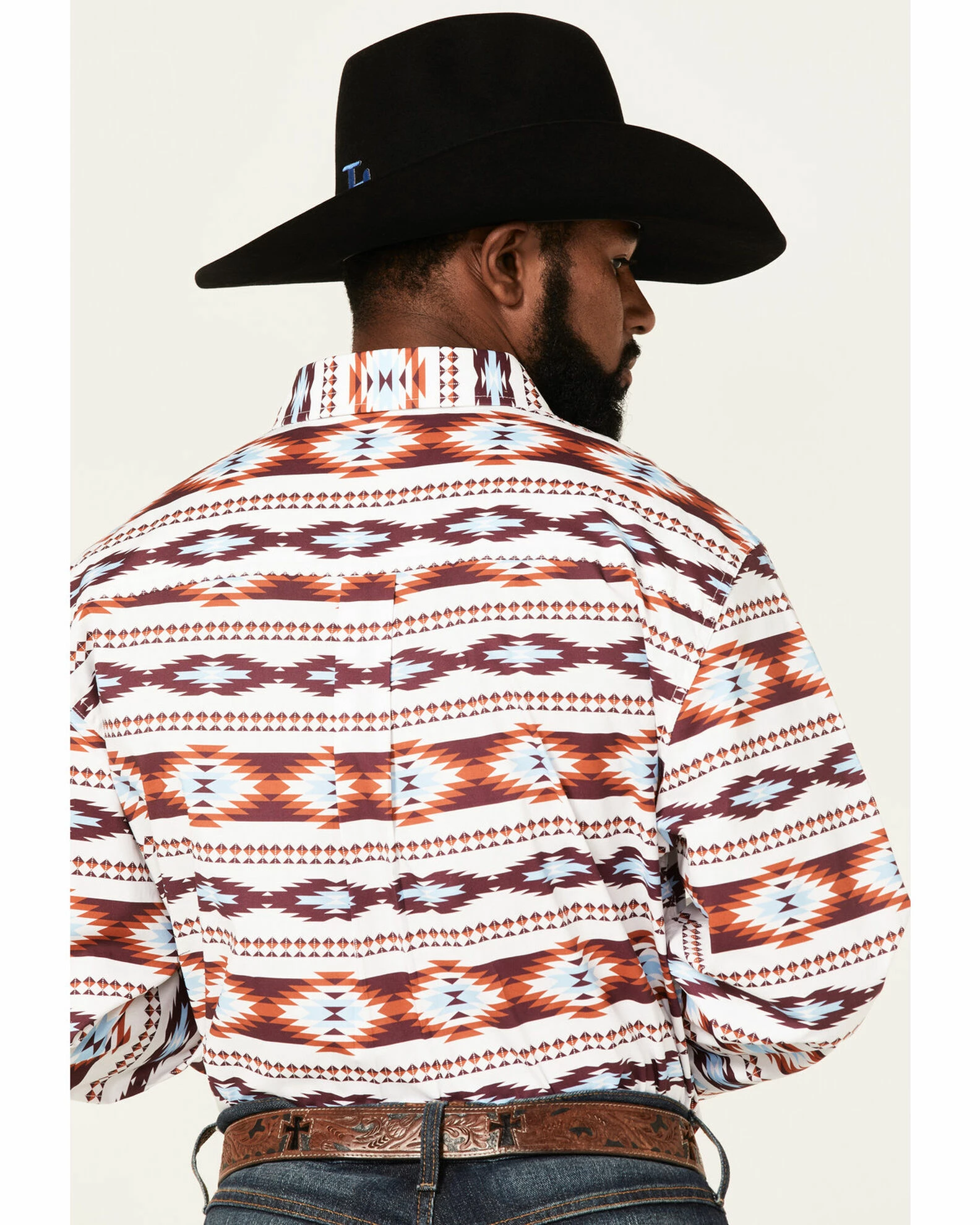 Rank 45 Men's Hung Up Southwestern Print Long Sleeve Button-Down Western Shirt Multi 4 Rank 45 Men's Hung Up Southwestern Print Long Sleeve Button-Down Western Shirt Multi - Image 2