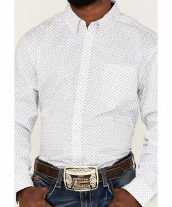 Rank 45 Men's Mash Up Floral Geo Print Long Sleeve Button-Down Western Shirt  White -Rank 45 shop 2000364972 100 P3