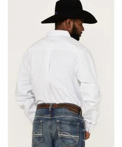 Rank 45 Men's Mash Up Floral Geo Print Long Sleeve Button-Down Western Shirt  White -Rank 45 shop 2000364972 100 P4