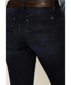 Rank 45 Women's Dark Wash Mid Riding Flare Jeans -Rank 45 shop 2000364981 416 P4