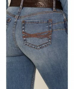 Rank 45 Women's Medium Wash Mid-Rise Stretch Bootcut Riding Jeans -Rank 45 shop 2000364982 414 P4