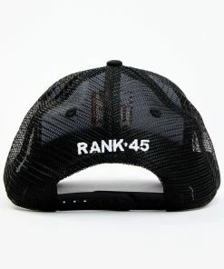 Rank 45 Men's American Flag Shield Patch Mesh-Back Ball Cap  -Rank 45 shop 2000365192 001 P3