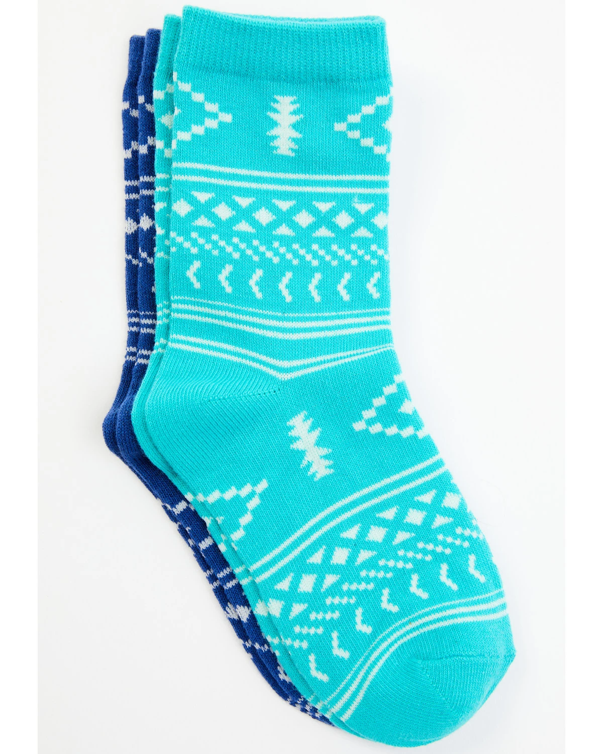 Rank 45 Girls' Southwestern Print Crew Socks - 2-Pack Multi 6 Rank 45 Girls' Southwestern Print Crew Socks - 2-Pack Multi - Image 4