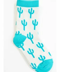 Rank 45 Girls' Cactus & Southwestern Print Crew Socks - 2-Pack Multi -Rank 45 shop 2000365335 900 P1 1