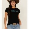 Rank 45 Women's Southwestern Serape Logo Graphic Tee Black 2 Rank 45 Women's Southwestern Serape Logo Graphic Tee Black -Rank 45 shop 2000365649 001 P1