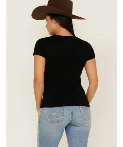 Rank 45 Women's Southwestern Serape Logo Graphic Tee Black -Rank 45 shop 2000365649 001 P4