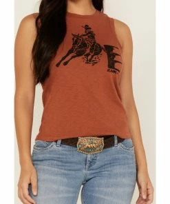 Rank 45 Women's Barrel Racer Graphic Tank Top Rust Copper 9 Rank 45 Women's Barrel Racer Graphic Tank Top Rust Copper -Rank 45 shop 2000365650 220 P3