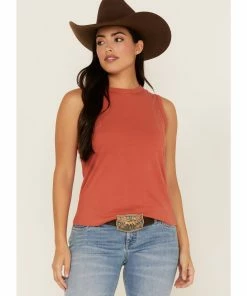 Rank 45 Women's Athletic Mesh Tank Top Brick Red -Rank 45 shop 2000365651 644 P1 1