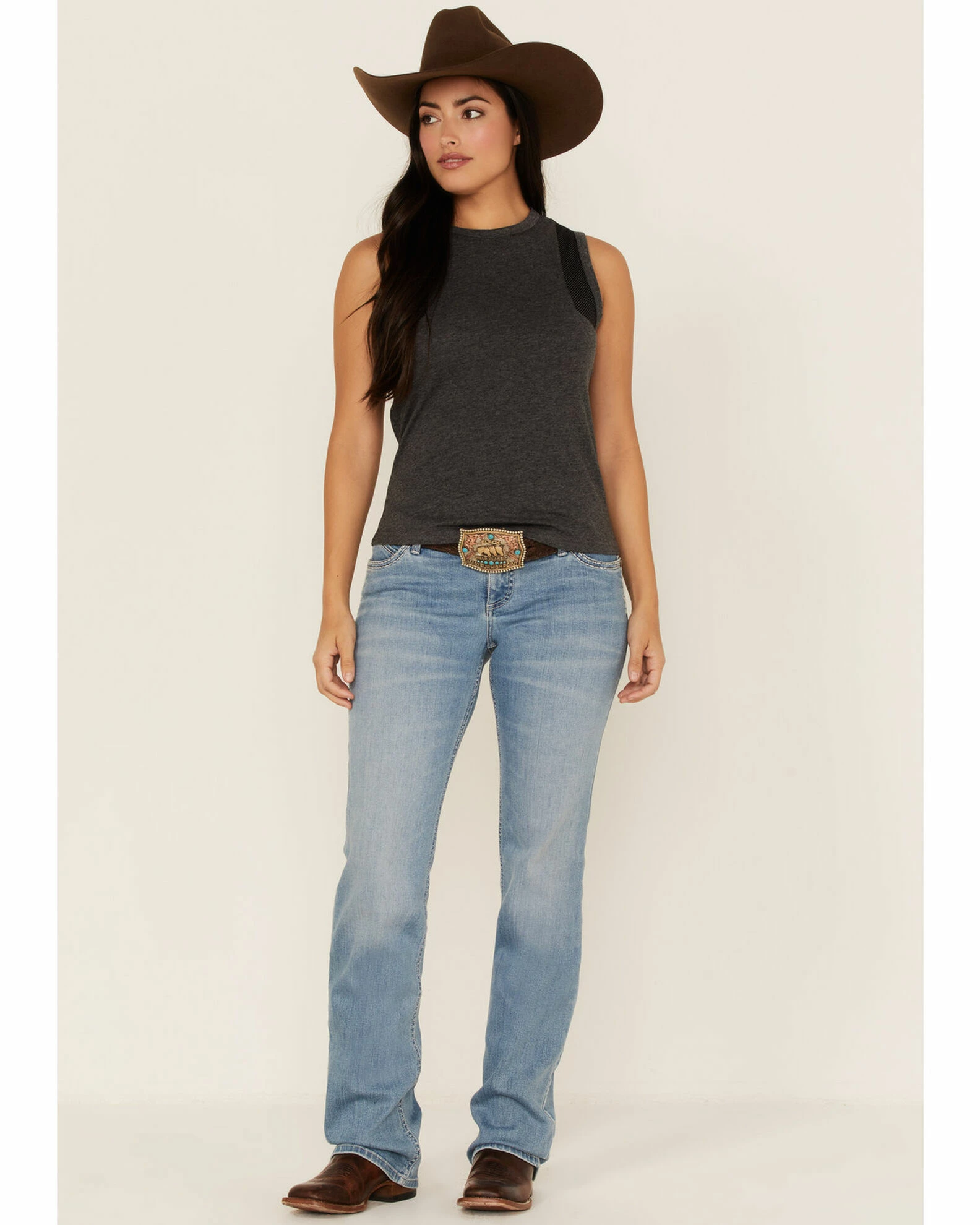 Rank 45 Women's Mesh Panel Tank Top Black 4 Rank 45 Women's Mesh Panel Tank Top Black - Image 2