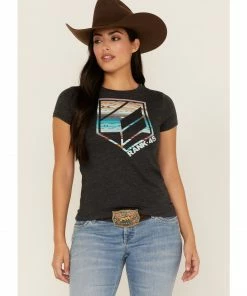 Rank 45 Women's Southwestern Serape Chute Logo Graphic Tee Black 11 Rank 45 Women's Southwestern Serape Chute Logo Graphic Tee Black -Rank 45 shop 2000365654 001 P1 1