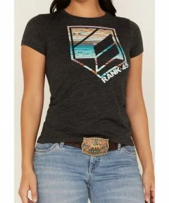 Rank 45 Women's Southwestern Serape Chute Logo Graphic Tee Black 9 Rank 45 Women's Southwestern Serape Chute Logo Graphic Tee Black -Rank 45 shop 2000365654 001 P3