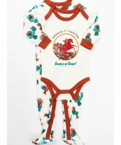 Rank 45 Infant-Girls' Floral Print Footed PJ & Onesie Set - 2-Piece White -Rank 45 shop 2000366332 100 P1 1