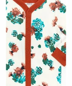 Rank 45 Infant-Girls' Floral Print Footed PJ & Onesie Set - 2-Piece White -Rank 45 shop 2000366332 100 P6