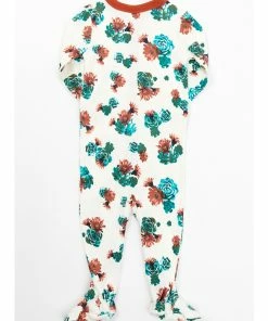 Rank 45 Infant-Girls' Floral Print Footed PJ & Onesie Set - 2-Piece White -Rank 45 shop 2000366332 100 P7