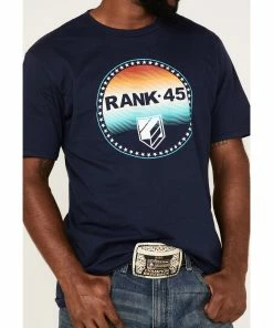 Rank 45 Men's Bad Ombre Southwestern Circle Logo Graphic Short Sleeve T-Shirt  -Rank 45 shop 2000370491 410 P3