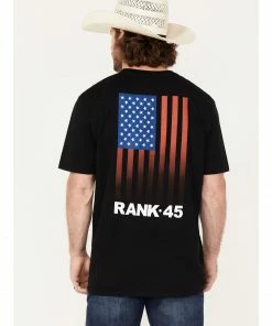 Rank 45 Men's Right At Home Flag Logo Graphic Short Sleeve T-Shirt  White -Rank 45 shop 2000370494 100 P4