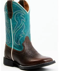 Rank 45 Boys' Connor Western Boots - Broad Square Toe  Blue -Rank 45 shop 2000371549 400 P1 1