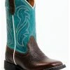 Rank 45 Boys' Connor Western Boots - Broad Square Toe  Blue -Rank 45 shop 2000371549 400 P1