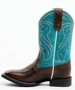 Rank 45 Boys' Connor Western Boots - Broad Square Toe  Blue -Rank 45 shop 2000371549 400 P3