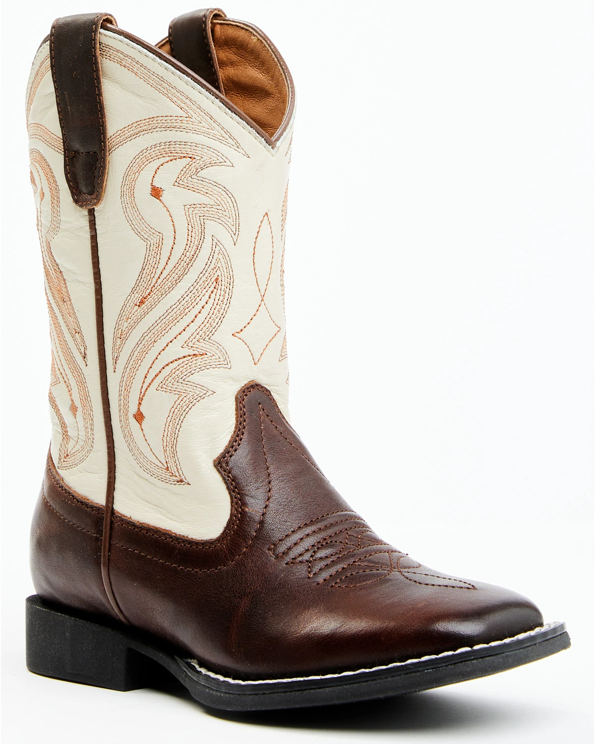 Rank 45 Kid's Austin Western Boots - Broad Square Toe For Unisex-Kid Ivory 10 Rank 45 Kid's Austin Western Boots - Broad Square Toe For Unisex-Kid Ivory - Image 8
