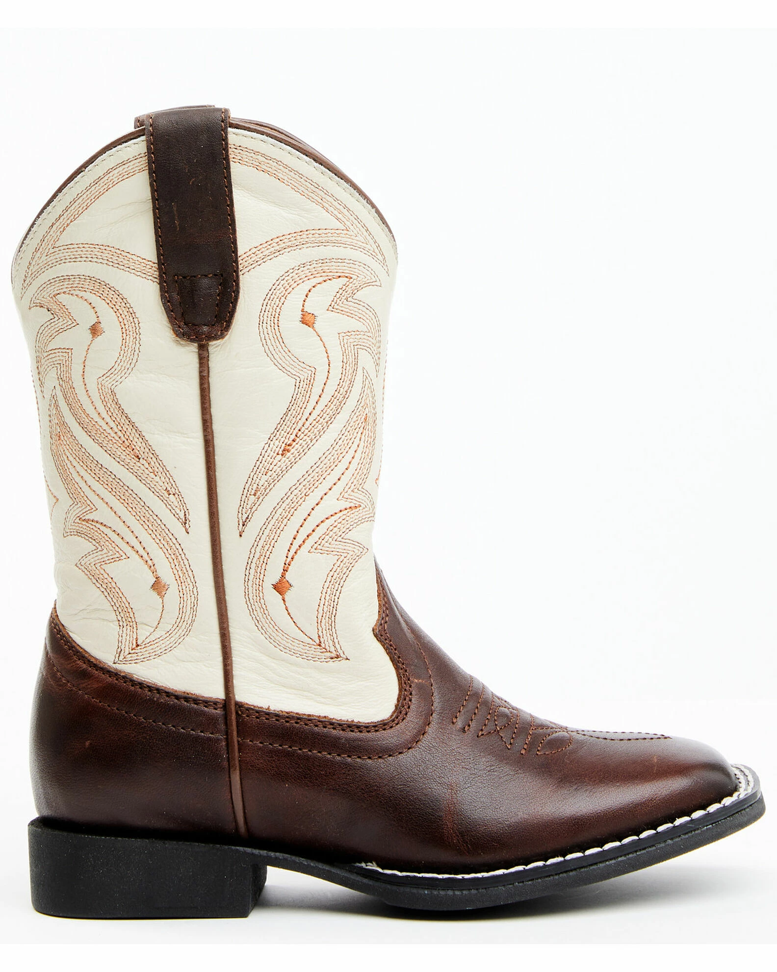 Rank 45 Kid's Austin Western Boots - Broad Square Toe For Unisex-Kid Ivory 4 Rank 45 Kid's Austin Western Boots - Broad Square Toe For Unisex-Kid Ivory - Image 2