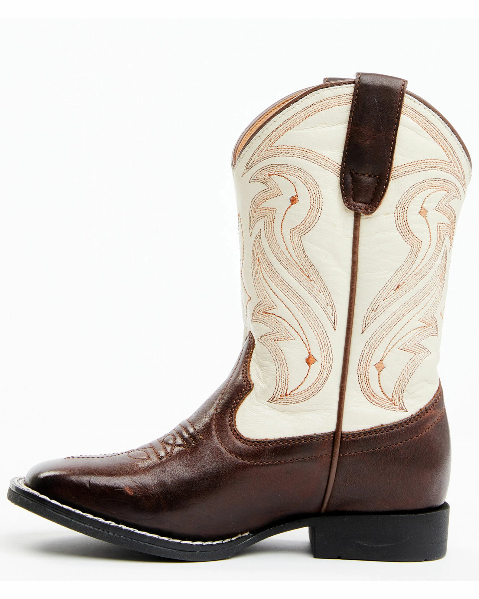 Rank 45 Kid's Austin Western Boots - Broad Square Toe For Unisex-Kid Ivory 5 Rank 45 Kid's Austin Western Boots - Broad Square Toe For Unisex-Kid Ivory - Image 3