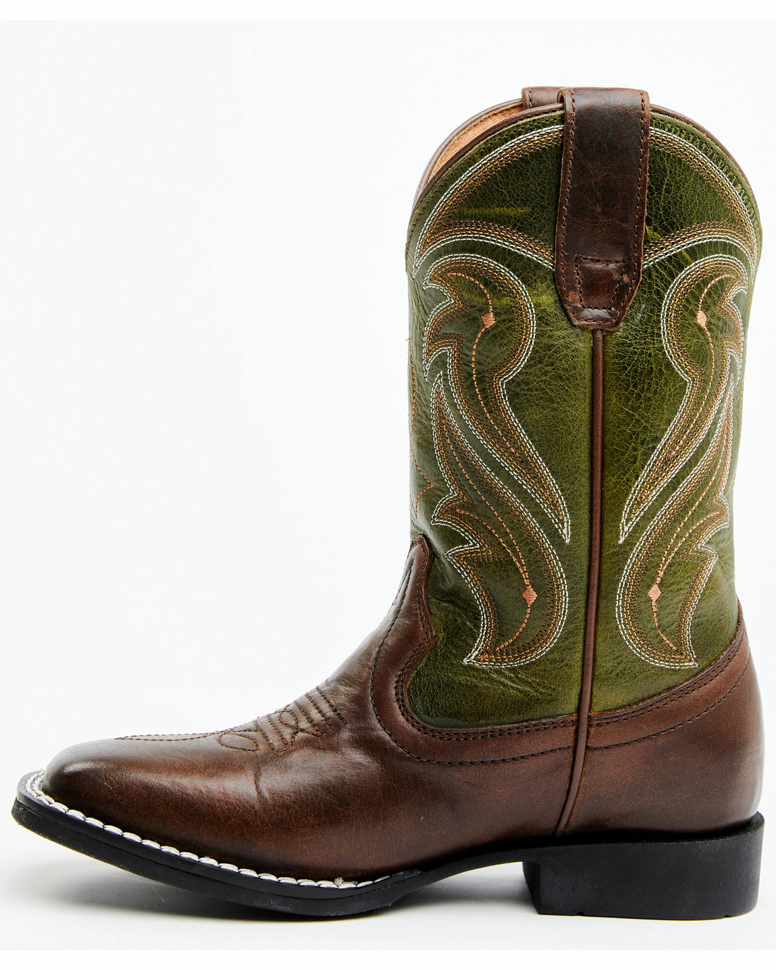 Rank 45 Kid's Kasey Western Boots - Broad Square Toe For Unisex-Kid Green 5 Rank 45 Kid's Kasey Western Boots - Broad Square Toe For Unisex-Kid Green - Image 3