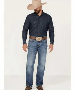 Rank 45 Men's Iron Horse Stackable Straight Dark Wash Heavy Still Stretch Denim Jeans -Rank 45 shop 2000373305 416 P1 1