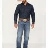 Rank 45 Men's Iron Horse Stackable Straight Dark Wash Heavy Still Stretch Denim Jeans