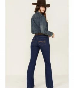 Rank 45 Women's Dark Wash Mid-Rise Flare Jeans 9 Rank 45 Women's Dark Wash Mid-Rise Flare Jeans -Rank 45 shop 2000373845 416 P3