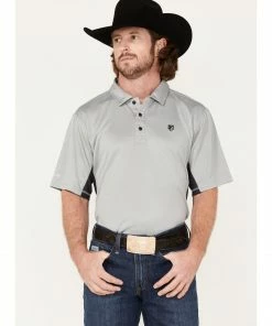 Rank 45 Men's Solid Charcoal Renegade Performance Short Sleeve Polo Shirt  -Rank 45 shop 2000373876 022 P1 1