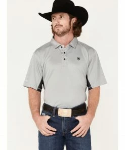 Rank 45 Men's Solid Charcoal Renegade Performance Short Sleeve Polo ShirtÂ