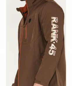 Rank 45 Men's Bronco Striped Embellished Softshell Jacket Brown 9 Rank 45 Men's Bronco Striped Embellished Softshell Jacket Brown -Rank 45 shop 2000373961 200 P3