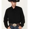 Rank 45 Men's Roughie Performance Long Sleeve Button-Down Shirt Black -Rank 45 shop 2000374013 001 P1