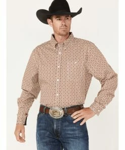 Rank 45 Men's Stirrup Geo Print Long Sleeve Western Button-Down Shirt Light Red 11 Rank 45 Men's Stirrup Geo Print Long Sleeve Western Button-Down Shirt Light Red -Rank 45 shop 2000374156 630 P1 1