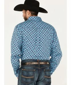 Rank 45 Men's Tie-Down Geo Print Button-Down Western Shirt Blue 10 Rank 45 Men's Tie-Down Geo Print Button-Down Western Shirt Blue -Rank 45 shop 2000374159 400 P4