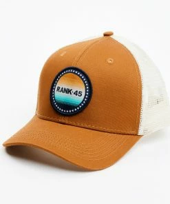 Rank 45 Women's Circle Serape Logo Patch Mesh Back Trucker Cap Black -Rank 45 shop 2000374321 001 P1 1
