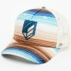 Rank 45 Women's Serape Stripe Embroidered Logo Mesh Back Ball Cap Turquoise -Rank 45 shop 2000374322 440 P1