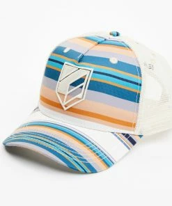 Rank 45 Women's Serape Stripe Embroidered Logo Mesh Back Trucker Cap -Rank 45 shop 2000374323 600 P1 1
