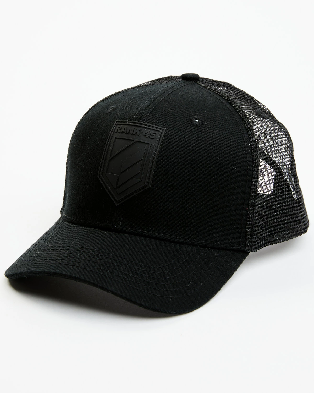 Rank 45 Men's Logo Patch Mesh Back Ball Cap Black 6 Rank 45 Men's Logo Patch Mesh Back Ball Cap Black - Image 4
